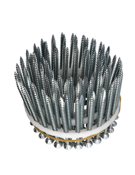 Vendido em rolos de 100 Parafuso de madeira aglomerado cabeça fresada dentado 5X80 roscado sobre 60 TORX T20 cut