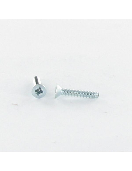 Parafuso de chapa cabeça fresada Pozi 2,9X8 Aço zinco branco sem ponta