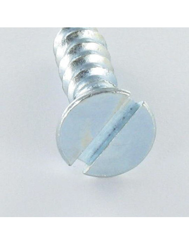 Parafuso de madeira cabeça fresada sulcada 6X20 Aço zinco branco