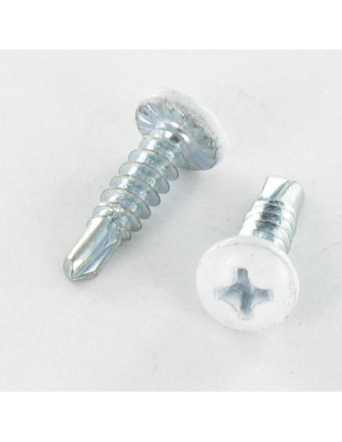 Autoperfurante cabeça cilíndrica panela phillips 3,9 x 13 Aço zinco branco RAL9010 branco puro