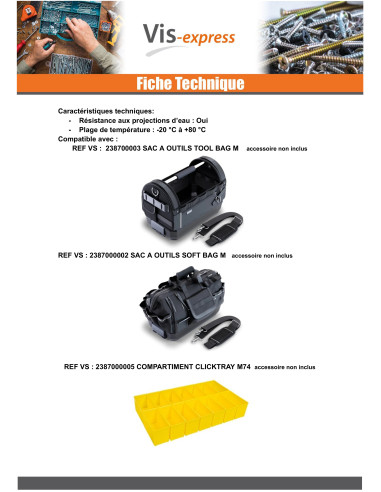 BAC con FERRAMENTAS CLICKTRAY M74 - Parafuso Express