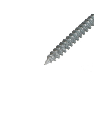 Parafuso de madeira aglomerado cabeça redonda Pozi PZ6 5X50 Aço zinco branco lacado a branco RAL9010 branco puro