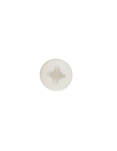 Parafuso de madeira aglomerado cabeça redonda Pozi PZ6 5X50 Aço zinco branco lacado a branco RAL9010 branco puro