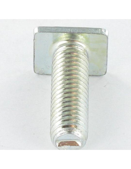 Parafuso de metais cabeça retangular M6X20 9,5 x 12 x 2 Aço zinco branco