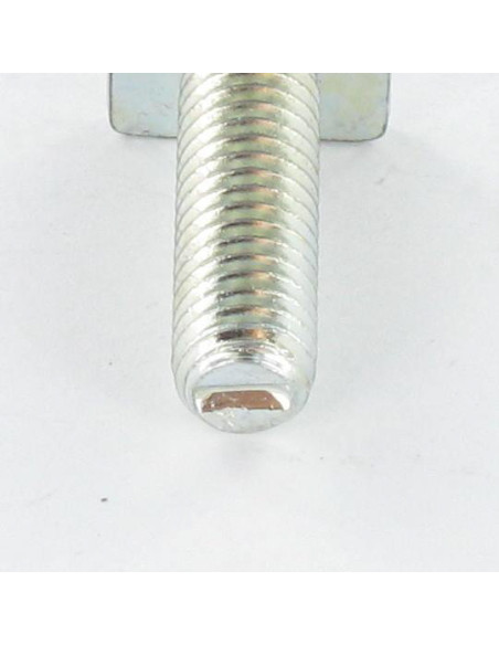 Parafuso de metais cabeça retangular M6X20 9,5 x 12 x 2 Aço zinco branco