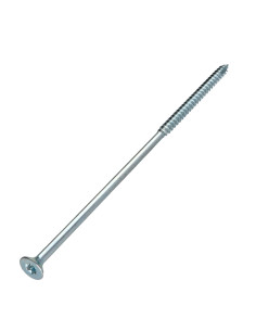 Parafusos de madeira e aglomerado TEKOR cabeça fresada dentado 6X200 roscado sobre 70 TORX T30 Aço zinco branco cut