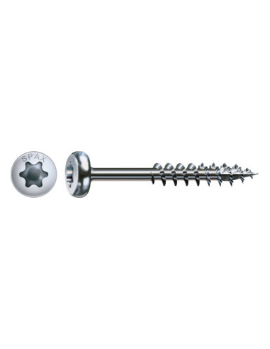 Spax Parafuso de madeira cabeça redonda T-STAR+ TORX T30 WX6X100 roscado sobre 61