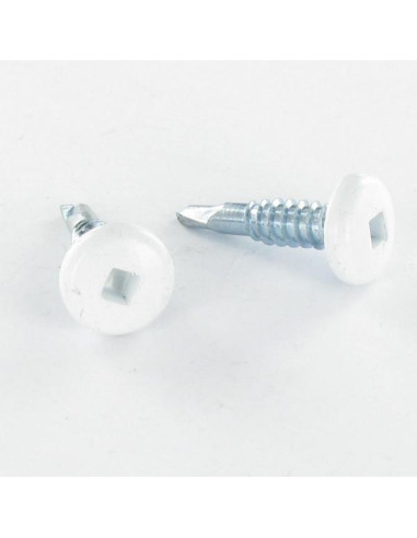 Autoperfurante cabeça cilíndrica EMPR quadrado 4,2X19 Aço zinco branco RAL9010 branco puro