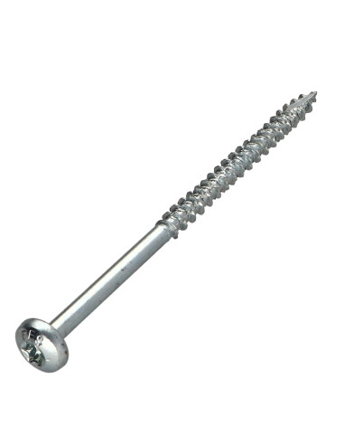 Parafusos de madeira e aglomerado TEKOR cabeça redonda TORX T30 6X100 rosca parcial cut ponto antifenda tipo 17 Aço
