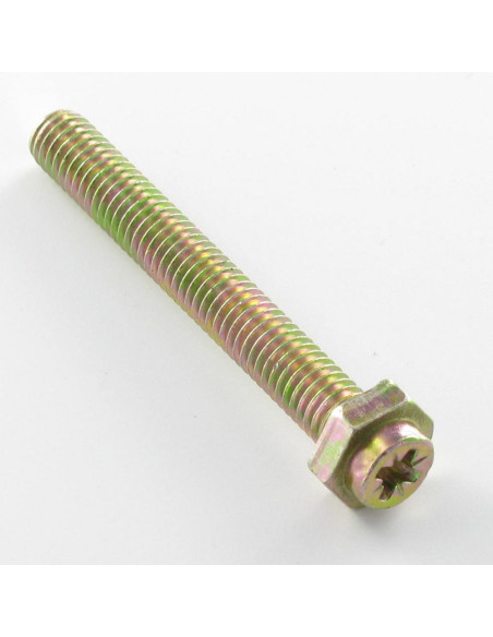 Parafuso cassete cabeça hexagonal Pozi M6X45 Pozi 2 classe 6.8 Dicromato