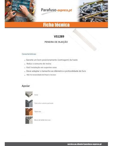 PENEIRA INJEÇÃO plástico RAWLPLUG 20X85 - Parafuso Express