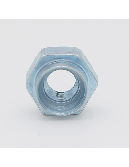 Porca tipo Kalei hexagonal Aço zinco branco M6 espessura de chapa 3MM