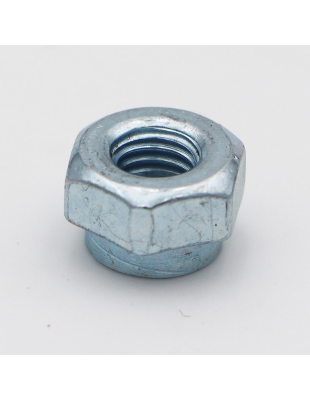Porca tipo Kalei hexagonal Aço zinco branco M6 espessura de chapa 3MM