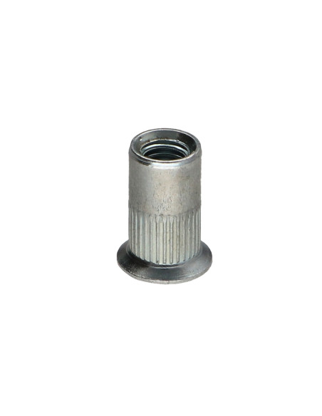 Porca rebite dentado cabeça fresada M5X13,5 ACFC 40 Aço zinco branco