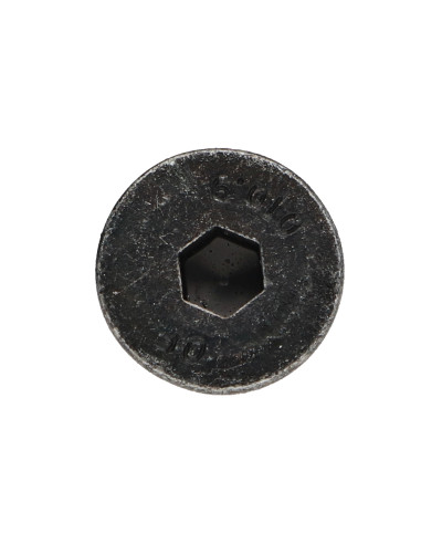 Parafuso de metais cabeça fresada hexagonal oca FHC chave de 5 M8X25 rosca total classe 10.9 Aço zinco preto