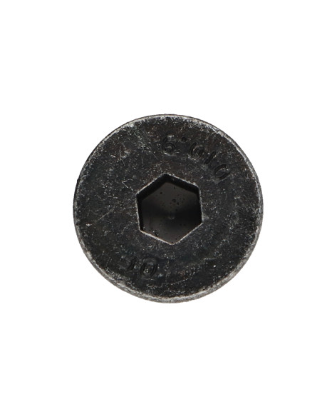 Parafuso de metais cabeça fresada hexagonal oca FHC chave de 5 M8X25 rosca total classe 10.9 Aço zinco preto