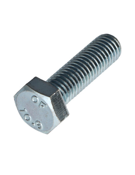 Parafuso de metais cabeça hexagonal M8X30 classe 10.9 Aço zinco branco
