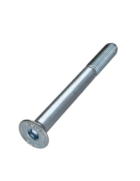 Parafuso de metais cabeça fresada hexagonal oca FHC chave de 8 M12X120 rosca parcial classe 10.9 Aço zinco branco