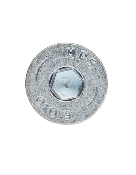Parafuso de metais cabeça fresada hexagonal oca FHC chave de 8 M12X120 rosca parcial classe 10.9 Aço zinco branco