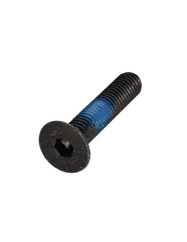 Parafuso de metais cabeça fresada hexagonal oca FHC M8X40 rosca total classe 10.9 chave de 5 Aço zinco preto + Freio
