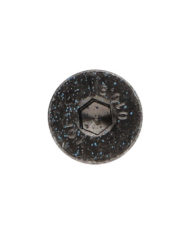Parafuso de metais cabeça fresada hexagonal oca FHC M8X40 rosca total classe 10.9 chave de 5 Aço zinco preto + Freio