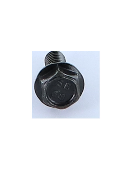 Parafuso de metais cabeça hexagonal M6X16 roscado sobre 12 flange com gola serrilhada 16 Aço bruto