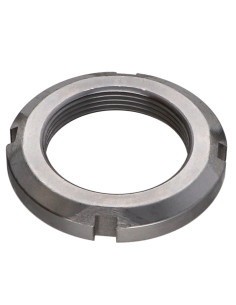 Porca com fenda KM Aço zinco branco M12 passo de rosca de 100
