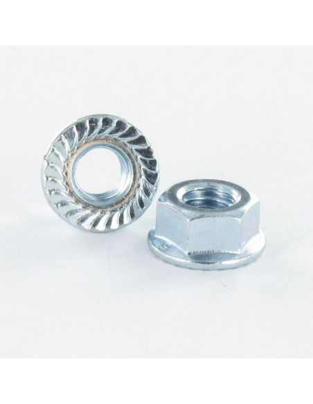 Porca flange dentado M8 Aço bruto GEOMÉTRICO 500B