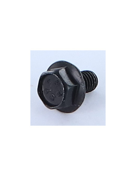 Parafuso de metais cabeça hexagonal M6X10 flange com gola serrilhada Classe 8.8 Aço zinco preto