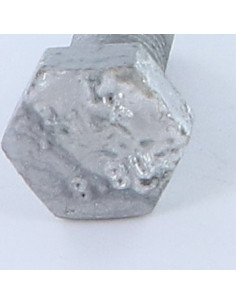 Parafuso de metais cabeça hexagonal M12X20 Classe 8.8 forte resistência à corrosão Aço galvanizado a quente ISO 2