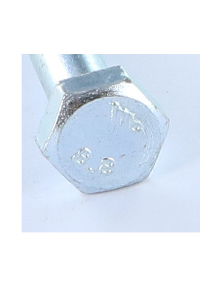 Corpo de parafuso cabeça hexagonal M8X30 Classe 8.8 Aço zinco branco