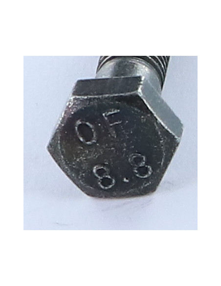 Corpo de parafuso cabeça hexagonal M8X40 Classe 8.8 Aço zinco preto