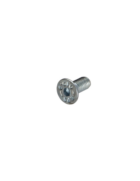 Parafuso de metais cabeça fresada hexagonal oca FHC chave de 3 M5X16 rosca total classe 10.9 Aço zinco branco