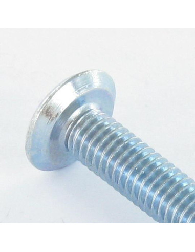 Parafuso de metais liso Pozi M6X60 Ponteira troncónico Aço zinco branco