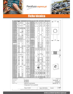 Porca Quadrada M8 13X13X6 Aço zinco branco - Parafuso Express 2