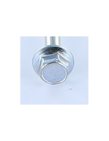 Corpo de parafuso cabeça hexagonal M5X50 roscado sobre 16 flange com gola serrilhada Classe 6.8 Aço zinco branco