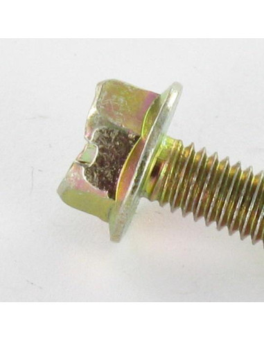 Parafuso de metais cabeça hexagonal M5X18 flange com gola 11 sulcada Dicromato