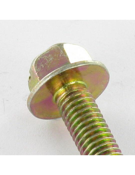 Parafuso de metais cabeça hexagonal M5X18 flange com gola 11 sulcada Dicromato