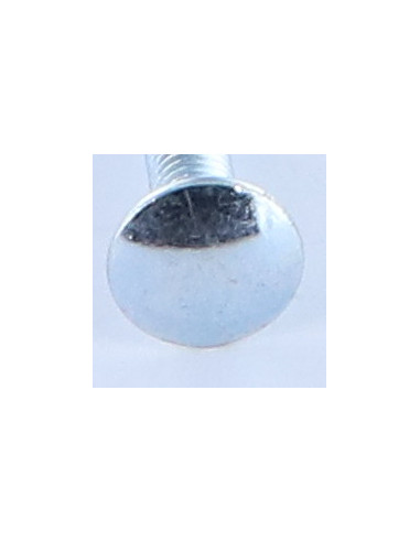 Parafuso cabeça redonda gola quadrada M6X30 gola baixa 1,5 diâmetro da cabeça 13,5 Aço zinco branco