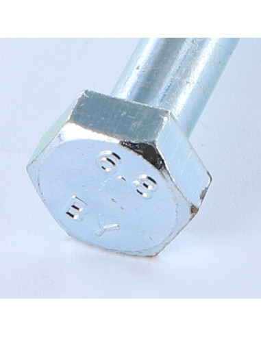 Corpo de parafuso cabeça hexagonal M10X70 roscado sobre 12 Classe 6.8 Aço zinco branco S/PL17