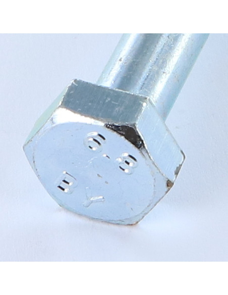 Corpo de parafuso cabeça hexagonal M10X70 roscado sobre 12 Classe 6.8 Aço zinco branco S/PL17