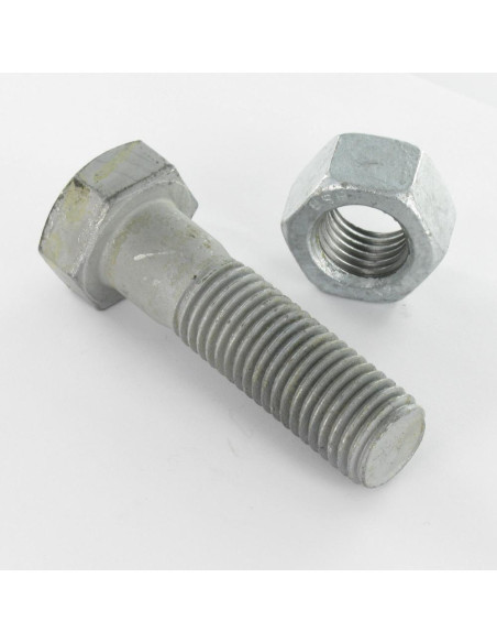 Parafuso (vendido com porca) cabeça hexagonal M24X140 Classe 8.8 SB forte resistência à corrosão Aço galvanizado