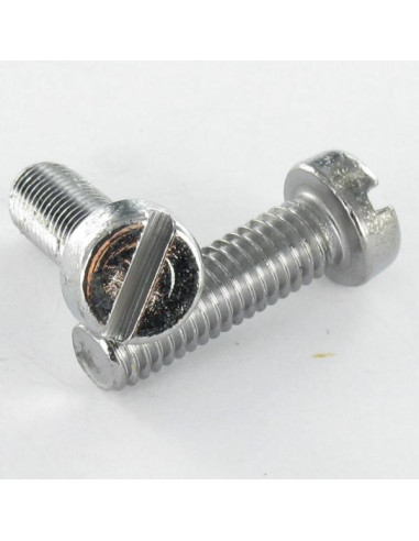 Parafuso de metais Bronze niquelado cabeça cilíndrica sulcada M6X35 10 MICRONS