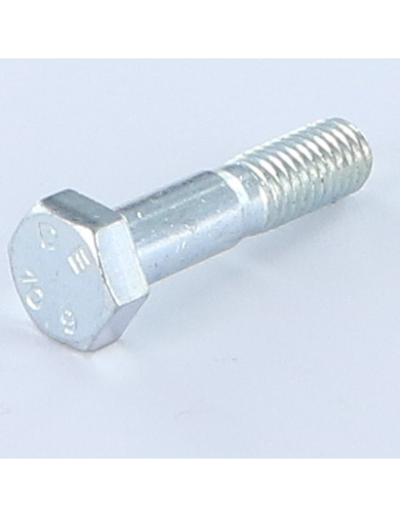 Corpo de parafuso cabeça hexagonal M8X35 roscado sobre 15 classe 10.9 Aço zinco branco