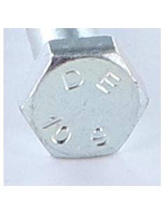 Corpo de parafuso cabeça hexagonal M8X35 roscado sobre 15 classe 10.9 Aço zinco branco 2