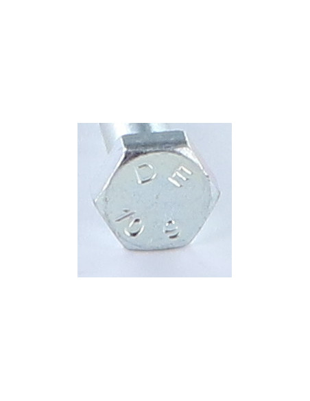 Corpo de parafuso cabeça hexagonal M8X35 roscado sobre 15 classe 10.9 Aço zinco branco