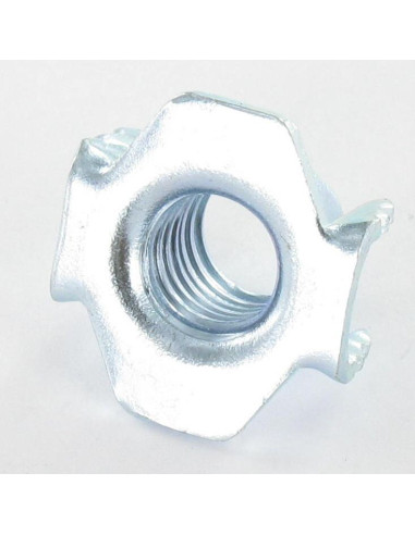 Porca con GARRAS dentado M10 alto 12 Aço zinco branco