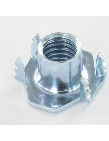 Porca con GARRAS dentado M10 alto 12 Aço zinco branco