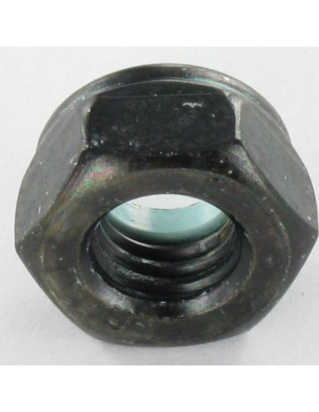 Porca autoblocante M8 Aço zinco preto - Parafuso Express