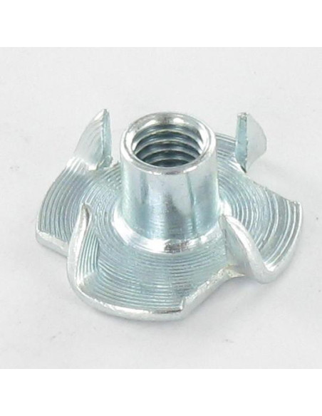 Porca garra M10 alto 16 Aço zinco branco - Parafuso Express